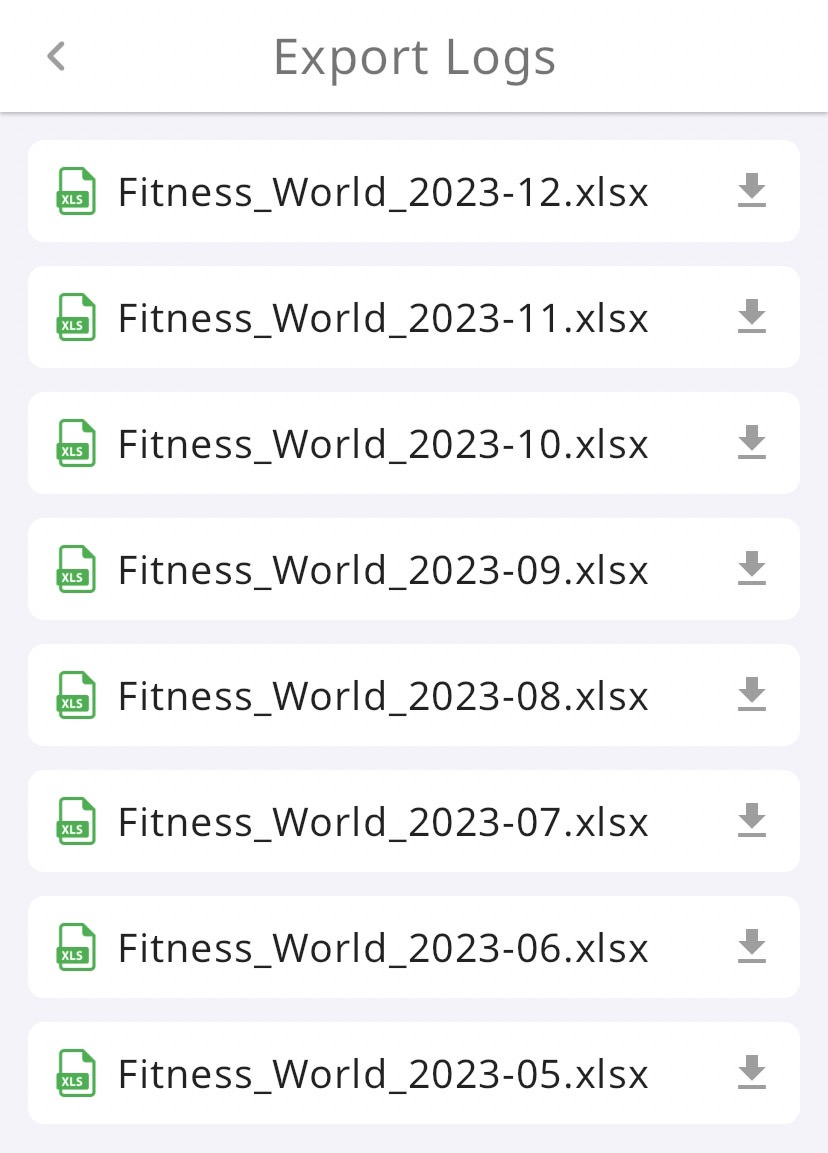 How to export excel files of clock-in records?